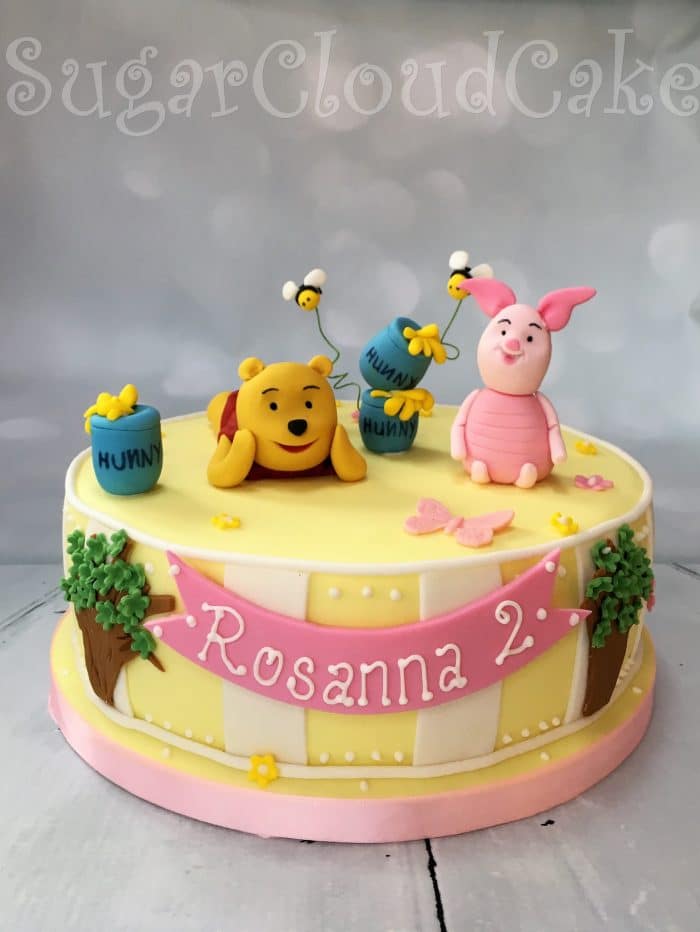 Pooh Bear and Piglet Birthday Cake
