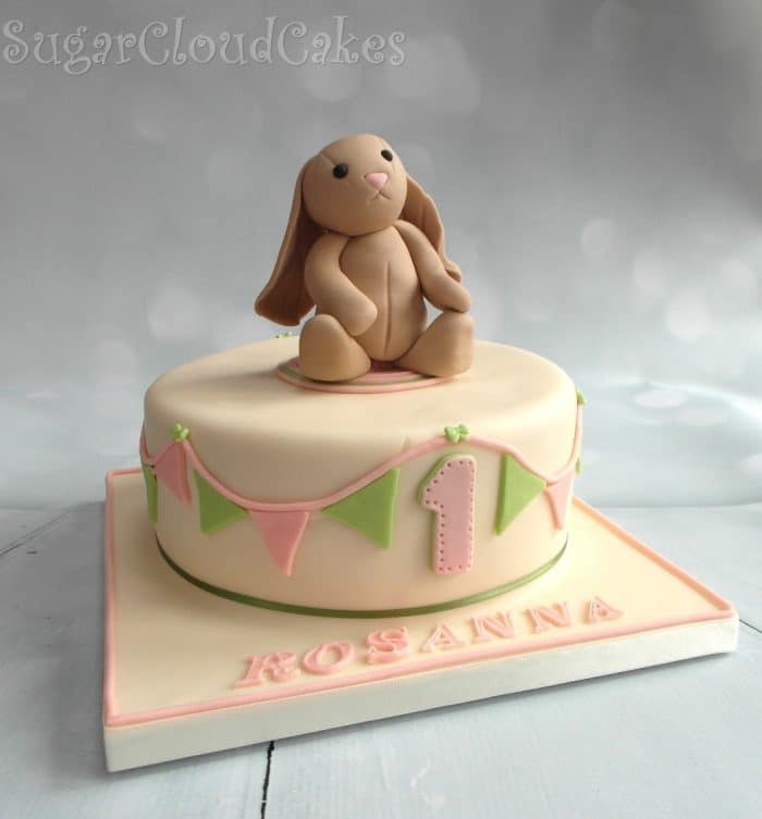 Rabbit Teddy Birthday Cake