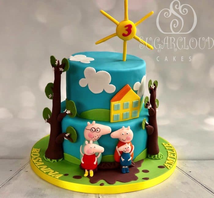 Joint 3rd birthday Peppa Pig Cake, Chester