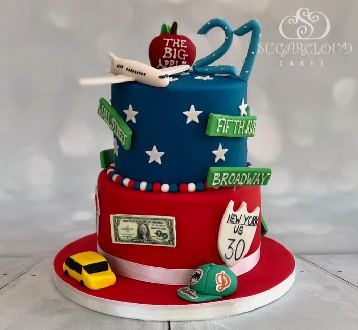 American Themed 21st Birthday Cake