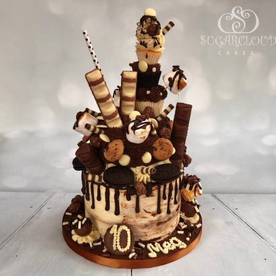 Chocolate Freak Shake Style Birthday Cake