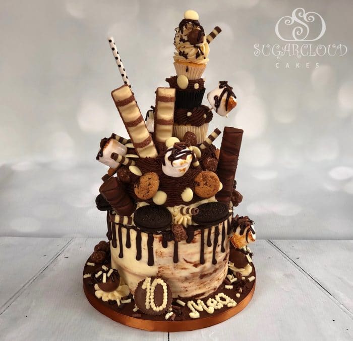 Chocolate Freak Shake Style Birthday Cake