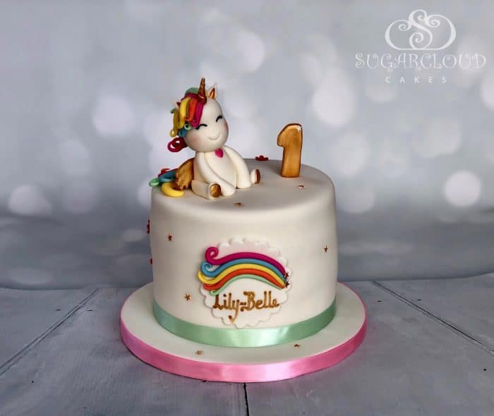Unicorn 1st Birthday Cake