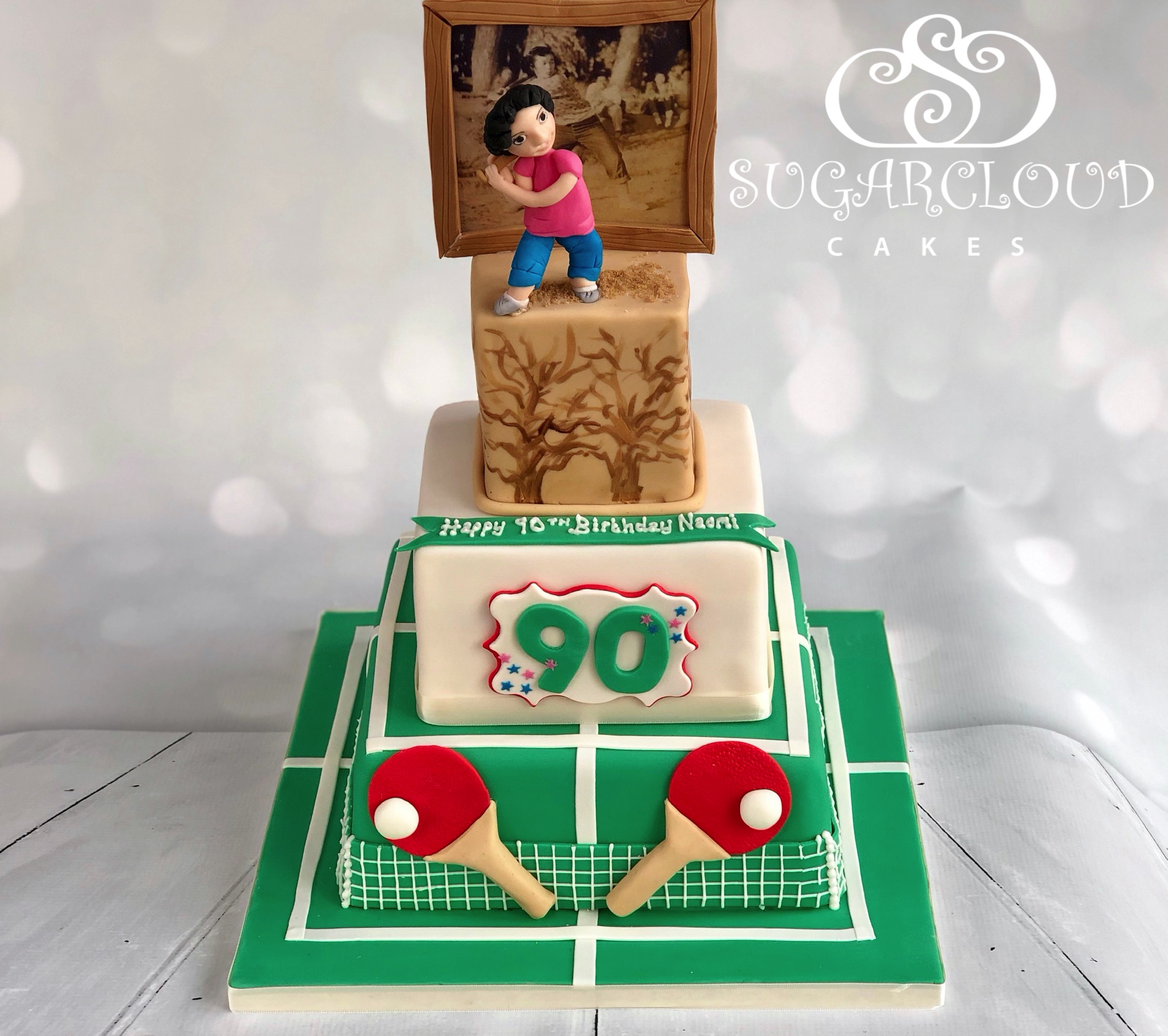 A 90th Birthday Cake for a Table Tennis Loving Grandma