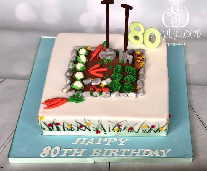 An 80th Birthday Cake for a Keen Gardener, Crewe