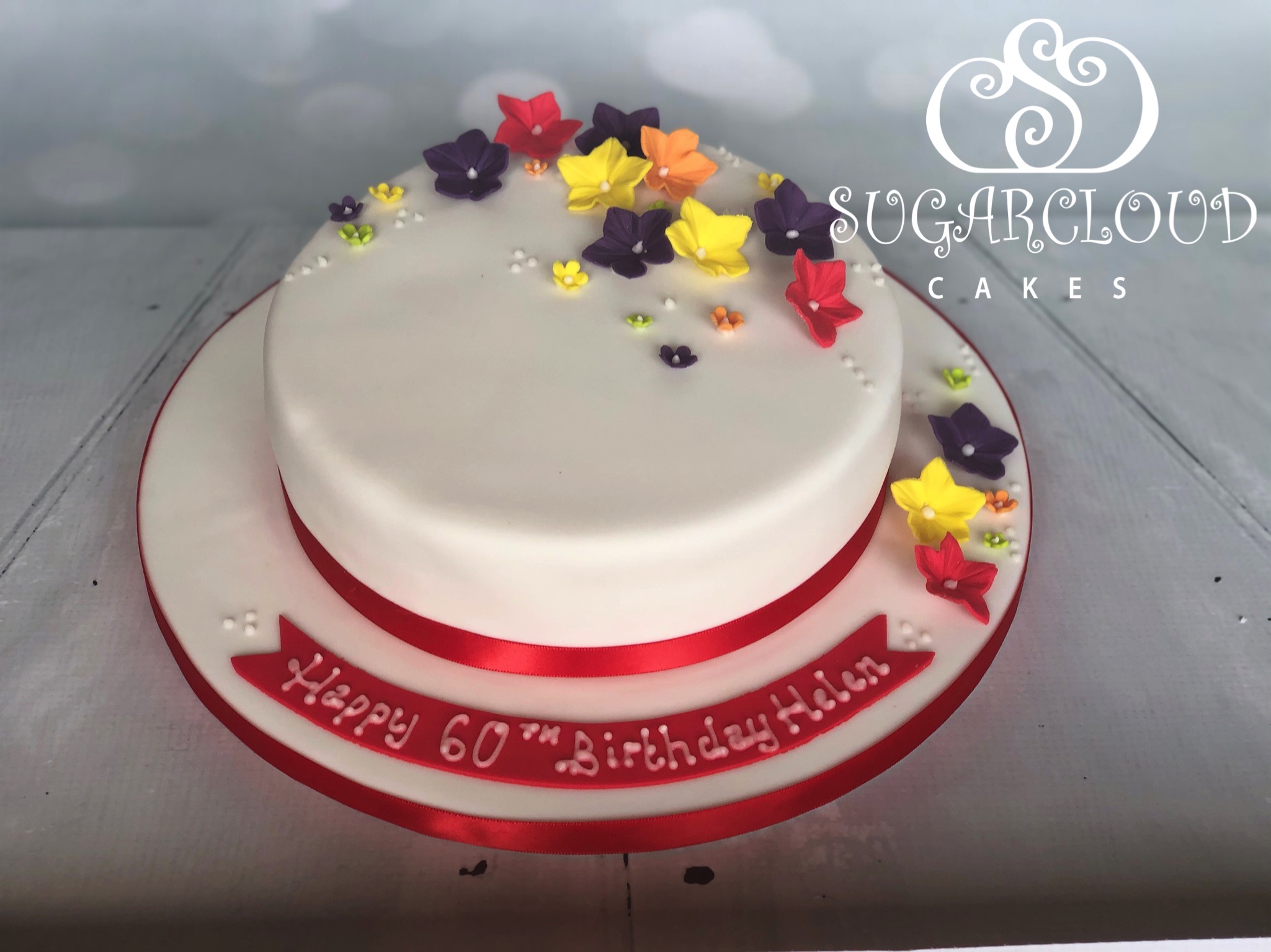 A Bright Floral 60th Birthday Cake, Brereton