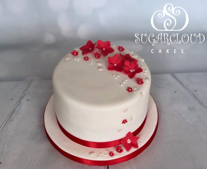 A 40th Ruby Wedding Anniversary Cake