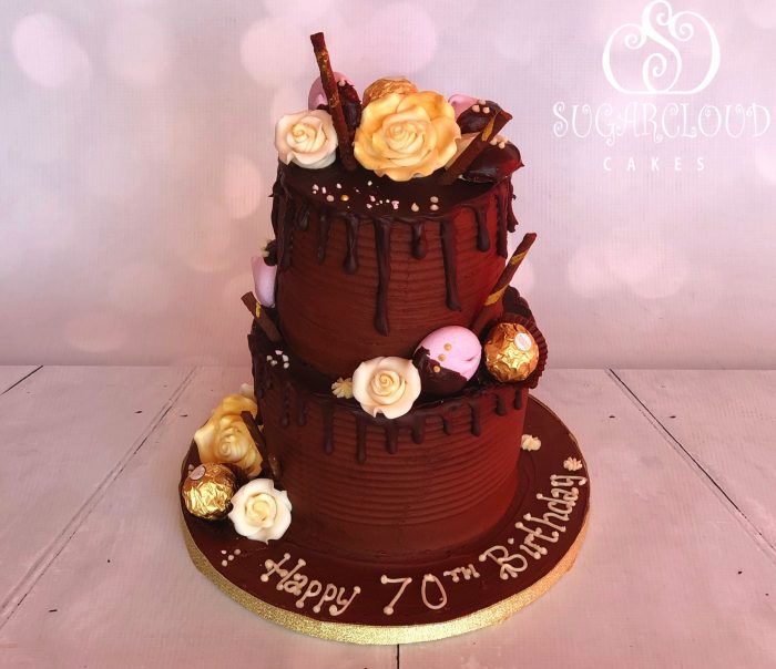 A Chocolate 70th Birthday Cake, Sandbach