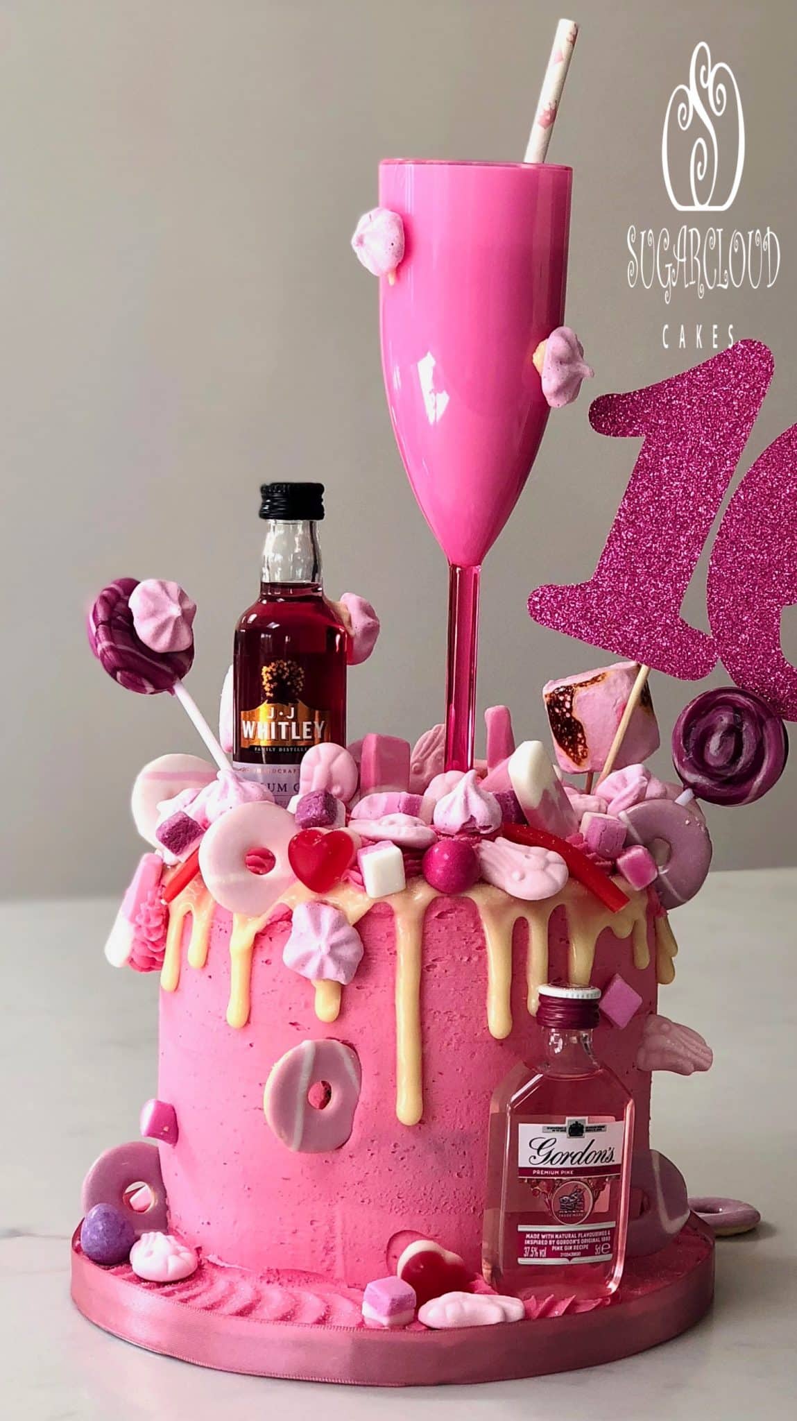 A Pink Themed Birthday Cake