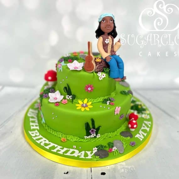 A Fairytale and Hippie themed 18th Birthday Cake