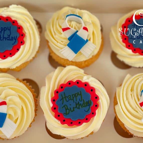 Gluten Free Rangers FC Themed Cupcakes, Nantwich