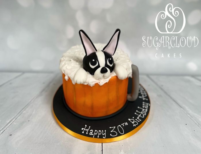 A Beer and Boston Terrier Themed 30th Birthday Cake, Nantwich