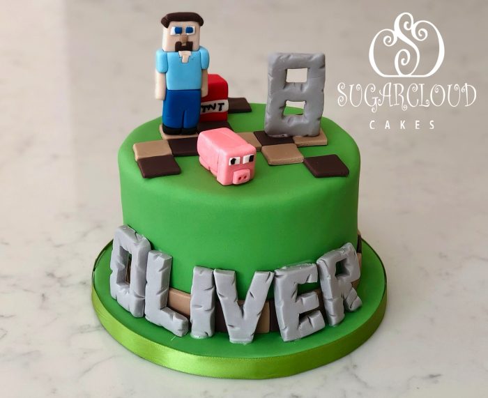 A Minecraft Themed 8th Birthday Cake for Oliver, Crewe