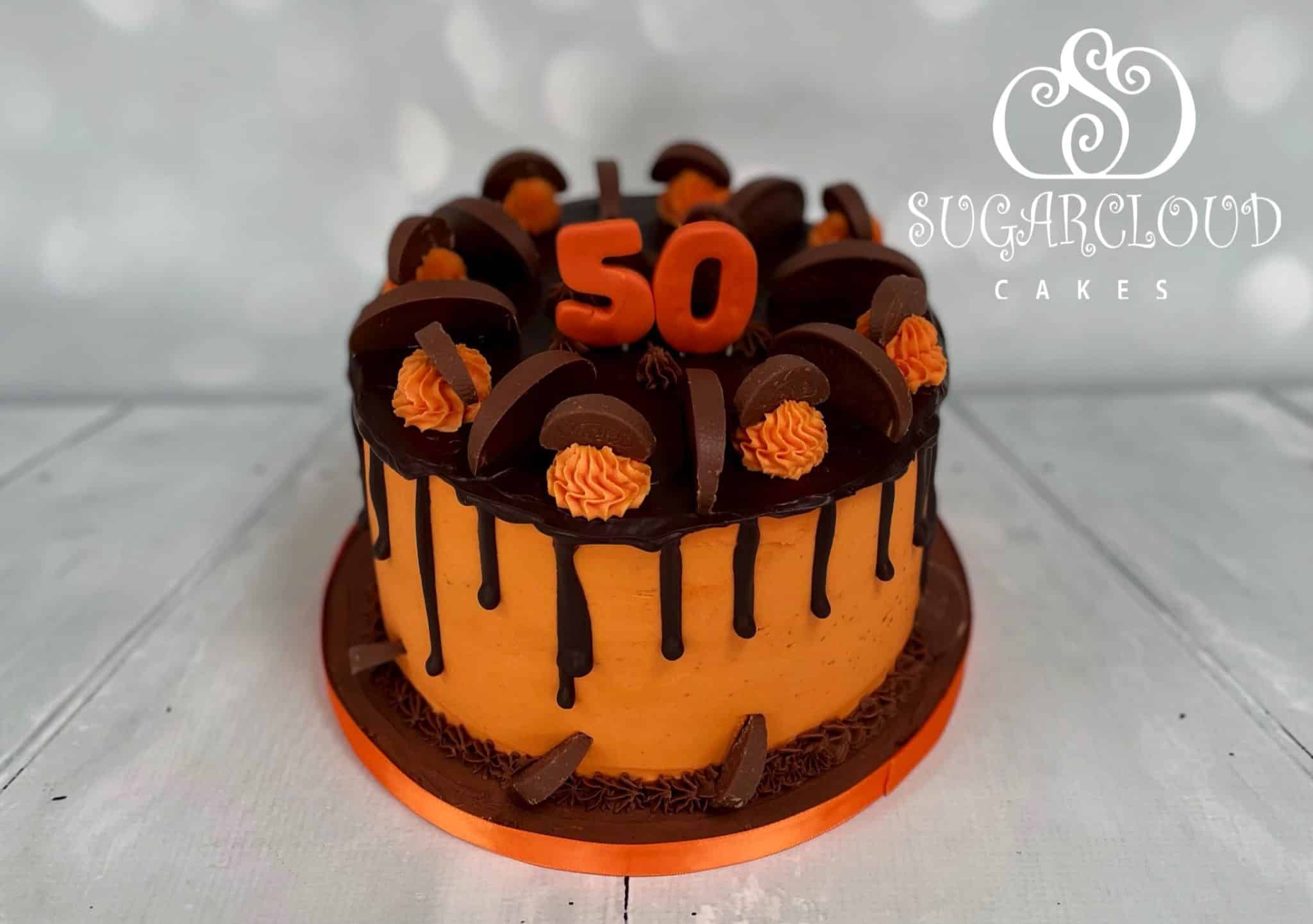 A Chocolate Orange 50th Birthday Cake, Nantwich