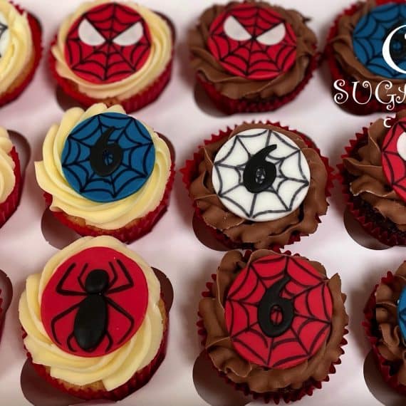 Chocolate and Vanilla Spiderman Cupcakes, Whitchurch
