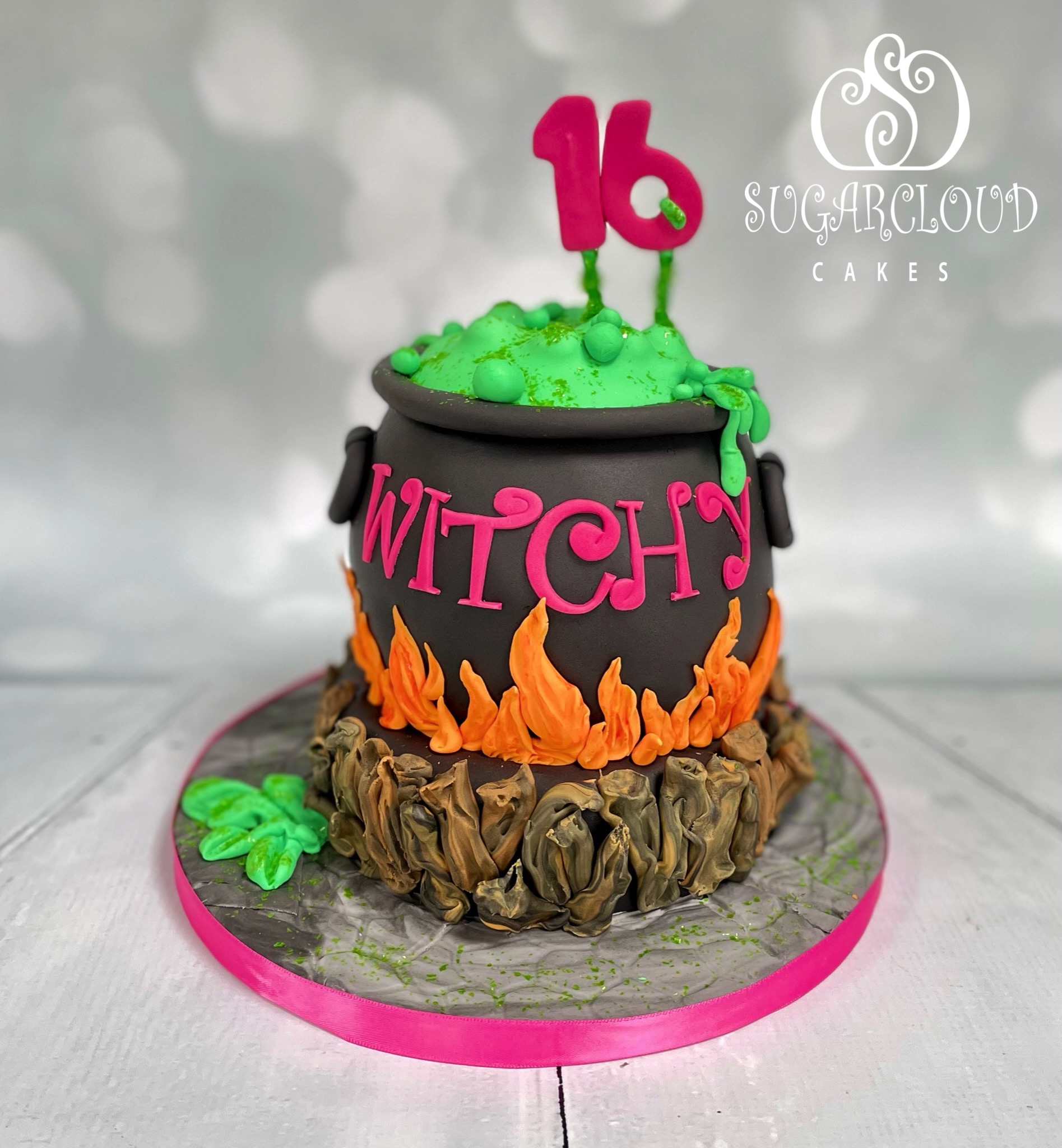 A 16th Birthday Witch Themed Chocolate Sponge Cake, Crewe