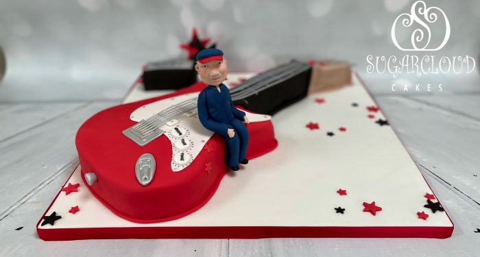 A Guitar Themed 70th Birthday Cake, Crewe