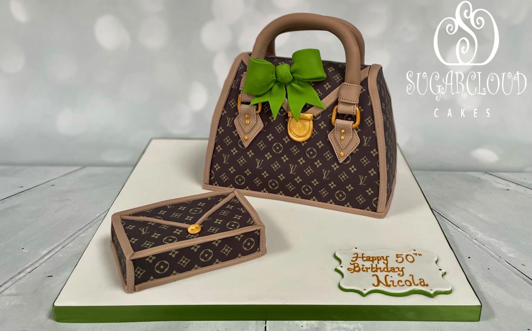 Stiletto shoe purse and perfume birthday cake - Karma Cupcakes