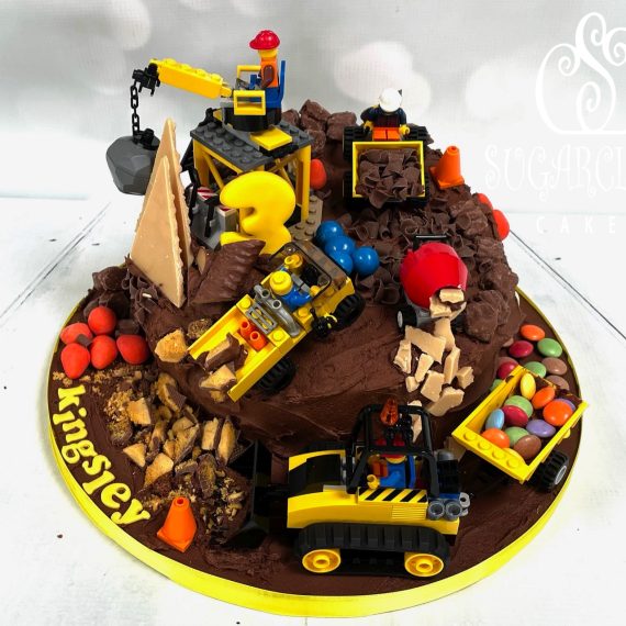 A Chocolate Overloaded Building Site with Lego for Kingsley's 3rd Birthday, Nantwich