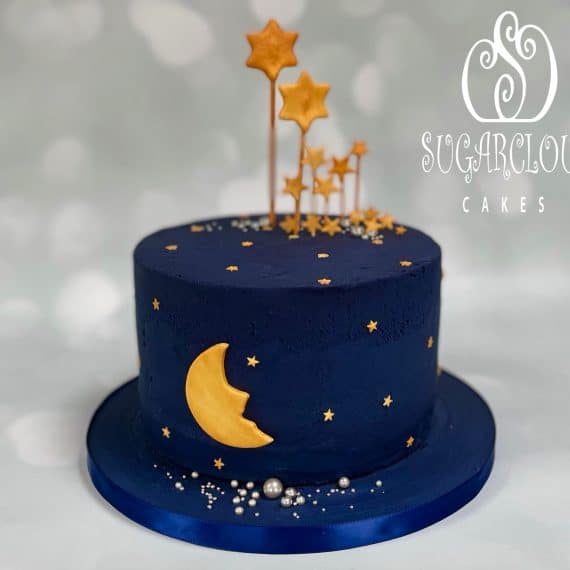 A Navy and Gold Themed Baby Shower Cake, Nantwich