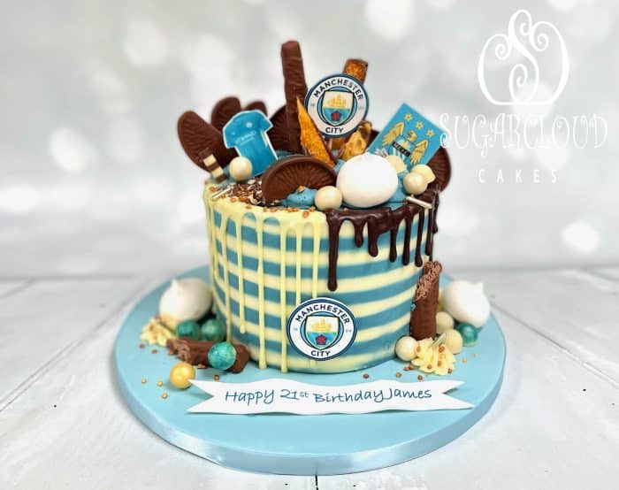 A Manchester City Themed 21st Birthday Cake, Nantwich