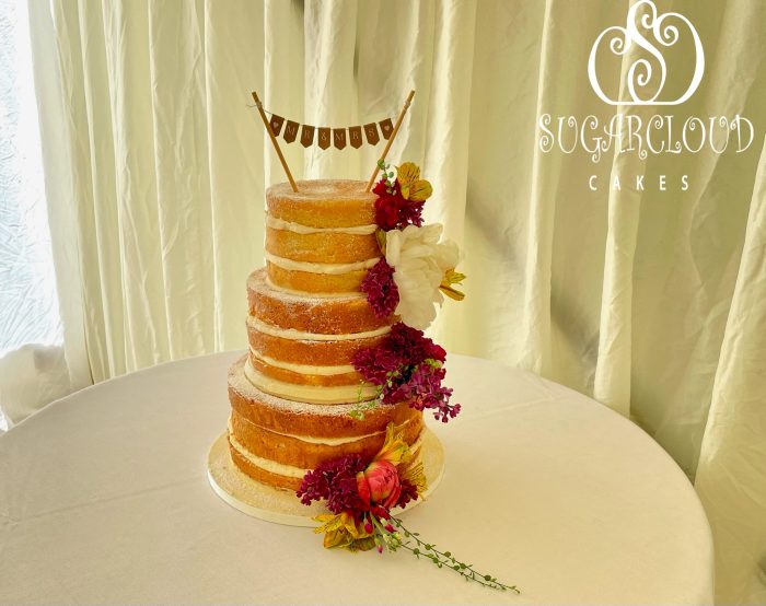 A Naked Wedding Cake for R & B, Buddleigh Farm, Betley