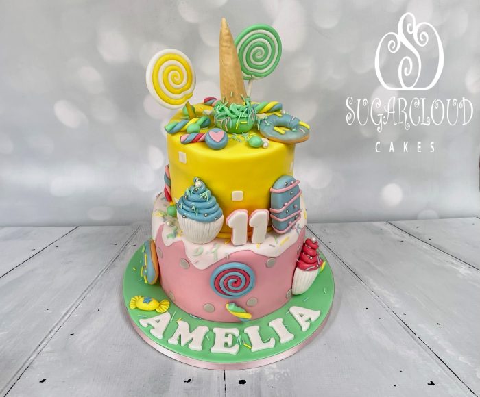 A Candy And Ice Cream 11th Birthday Cake, Sandbach