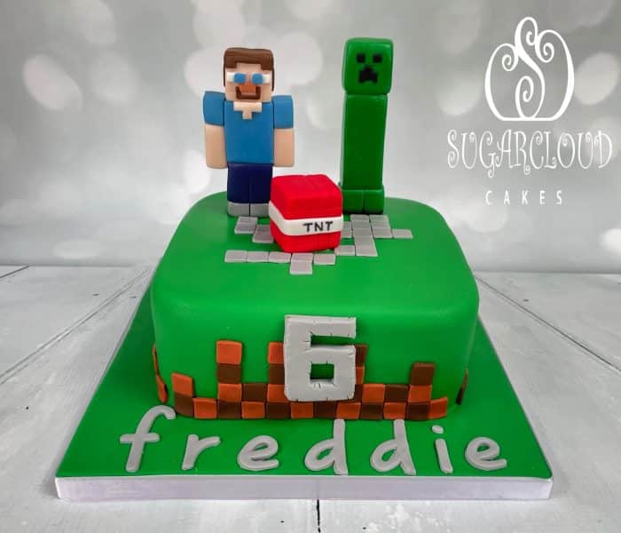 A Minecraft Themed 6th Birthday Cake, Nantwich