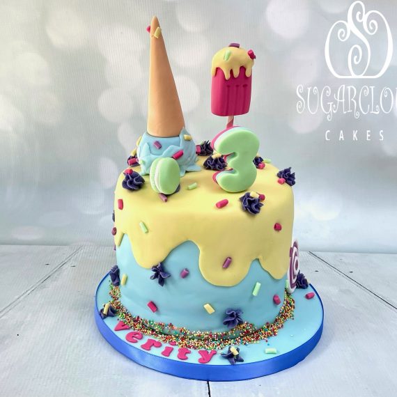 An Ice Cream Themed 3rd Birthday Cake, Nantwich