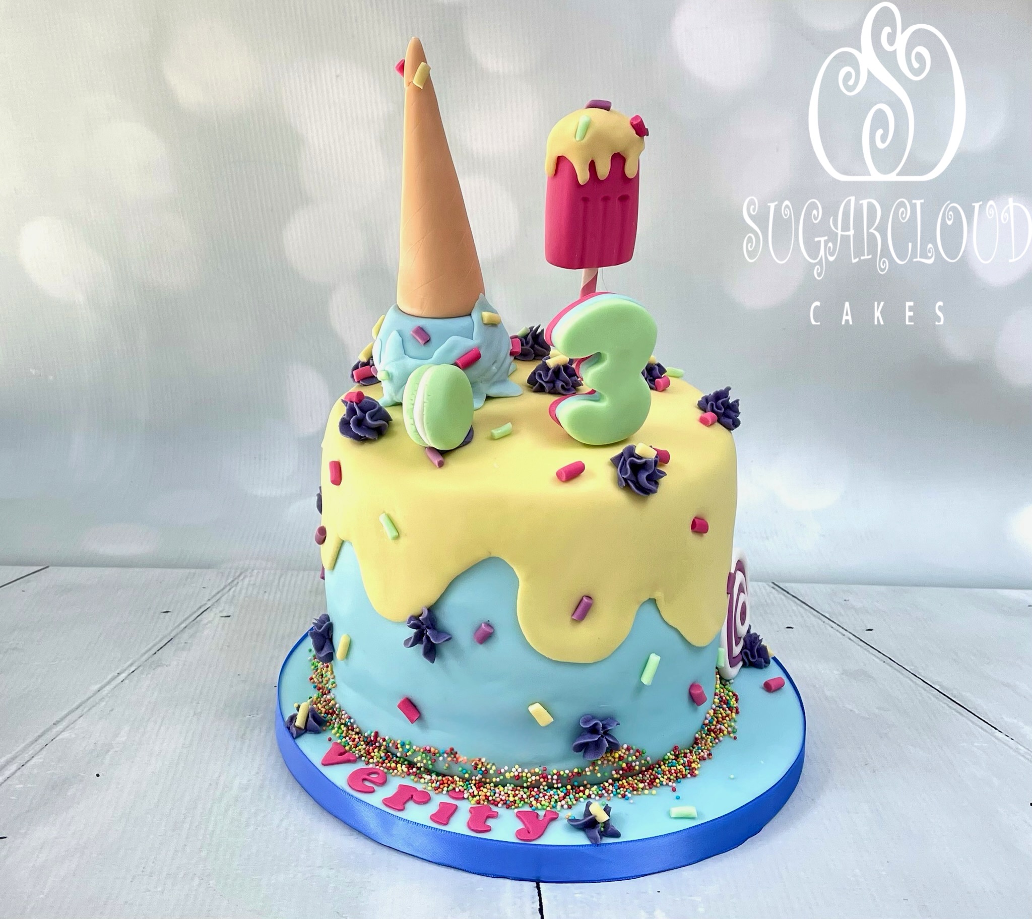 An Ice Cream Themed 3rd Birthday Cake, Nantwich
