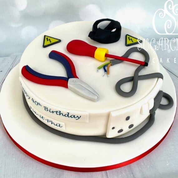 A 40th Themed 'Fix it' Birthday Cake, Wistaston